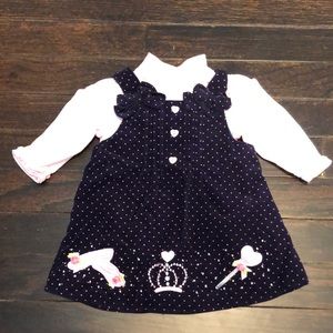 Baby dress and turtleneck onesie